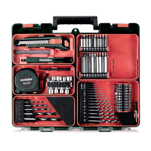Акумуляторная дрель-шуруповерт Metabo BS 18 SET, 2 акб 18 V 2 Ah та з/п, в кейсі, набір приладдя