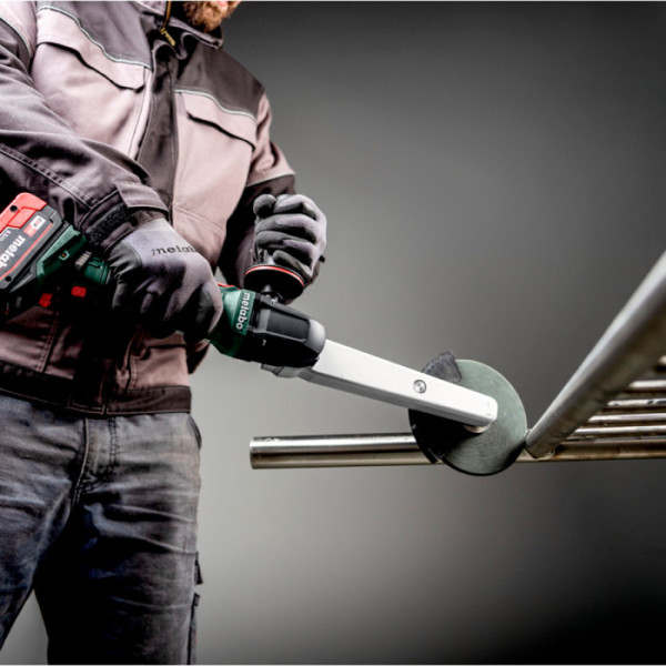 Акумуляторна шліфмашина для кутових зварювальних швів Metabo KNSVB 18 LTX BL 150, без акб в MetaBOX 185 XL