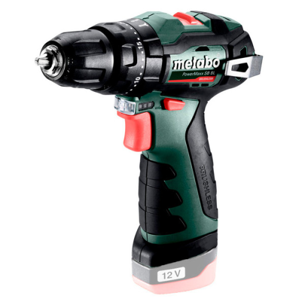 Акумуляторний ударний дриль Metabo PowerMaxx SB BL, без акб та з/п, в кейсі