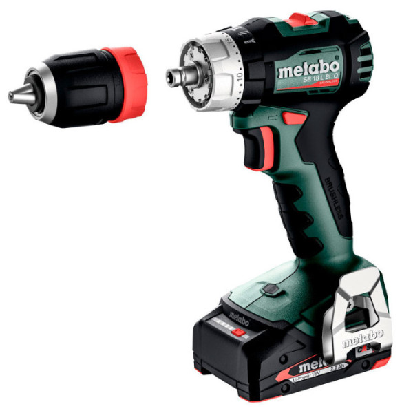 Акумуляторний ударний дриль-шуруповерт Metabo SB 18 L BL Q, 2 акб 18 В LiPOWER 2 Ah, з/п SC 30 в MetaBOX 145