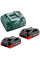 Комплект 2 акумулятори Metabo LiHDX 18 V 4 Ah зарядний пристрій ASC 145 у коробці