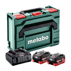 Набір акумуляторів Metabo 2 LiHD 10Ah + зарядний пристрій ASC 145 + metaBOX 145