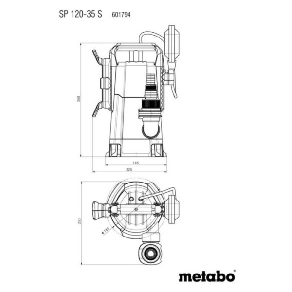 Погружной насос для грязной воды Metabo SP 120-35 S
