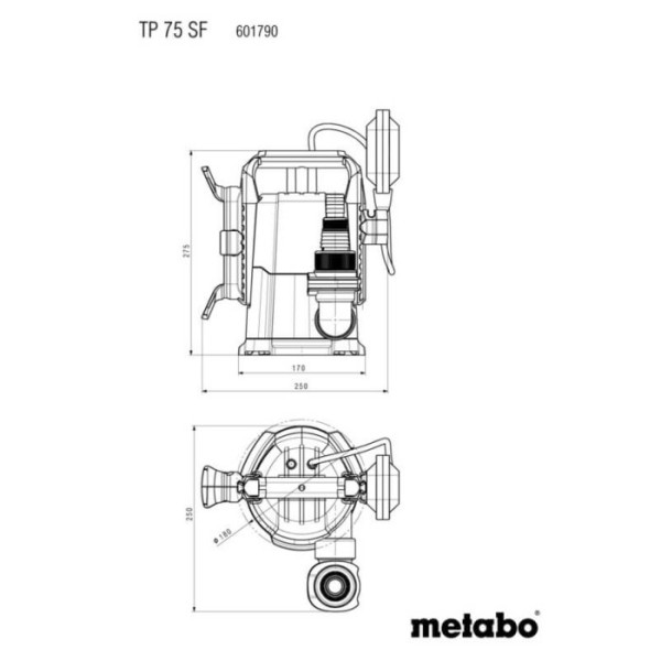 Погружной насос для чистой воды Metabo TP 75 SF