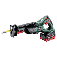 Акумуляторна шабельна пила Metabo SSE 18 LTX BL, 2 акб 18 В LiHD 8.0 Ah, з/п, кейс