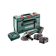 Акумуляторна кутова шліфмашина Metabo W 18 L 9-125 Quick, 3 акб 4,0 Ah, з/п ASC 55, в metaBOX 165 L