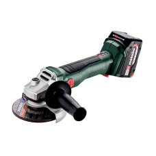 Акумуляторна кутова шліфмашина Metabo W 18 L BL 9-125, 2 акб 4 Ah, з/п ASC 55 в MetaBOX 165 L